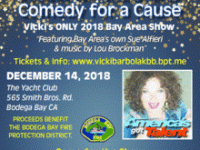 Vicki Barbolak Comedy for a Cause to benefit Bodega Bay Fire